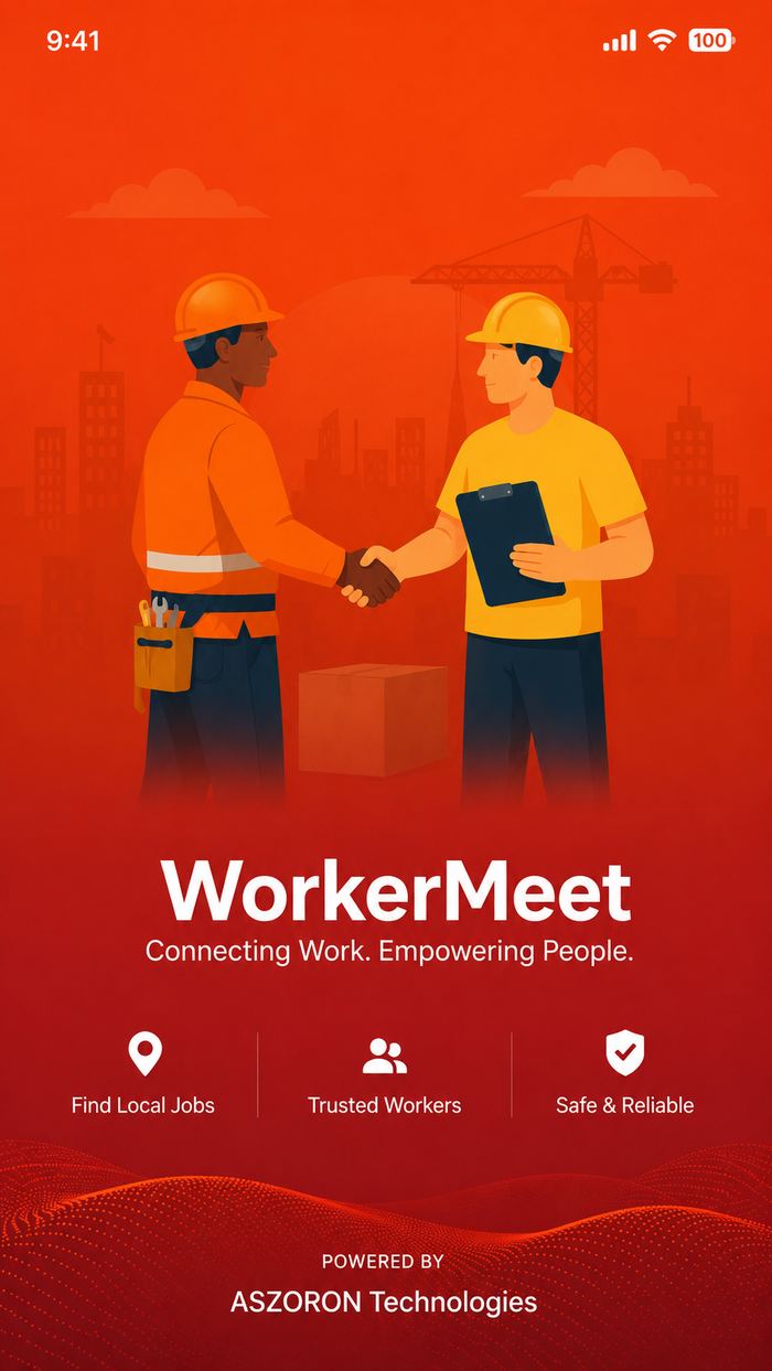 WorkerMeet app splash screen